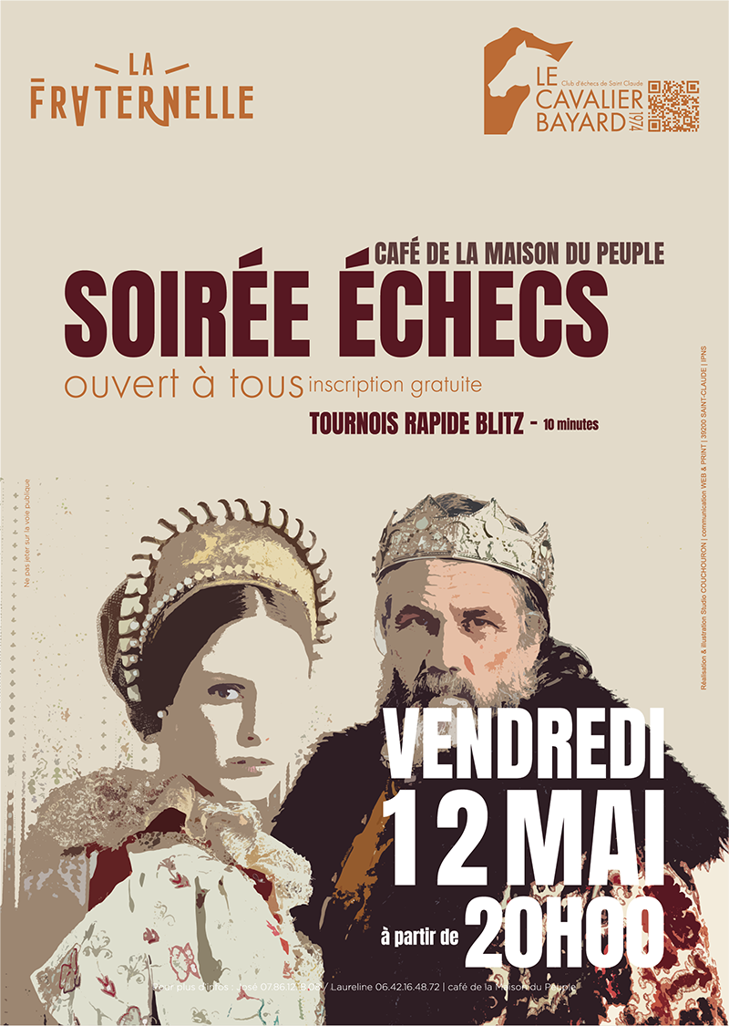 Soirée échecs, ouvert à tous.